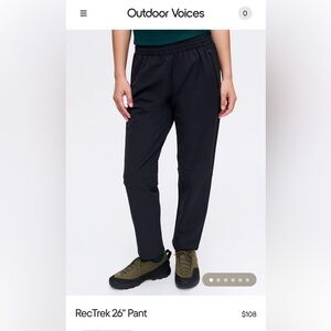 Outdoor Voices Black RecTreck Pant